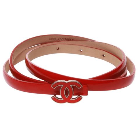 vintage wide red chanel belt|chanel belt original.